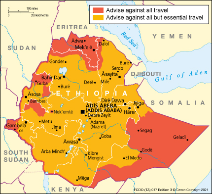 ethiopia travel advisory level