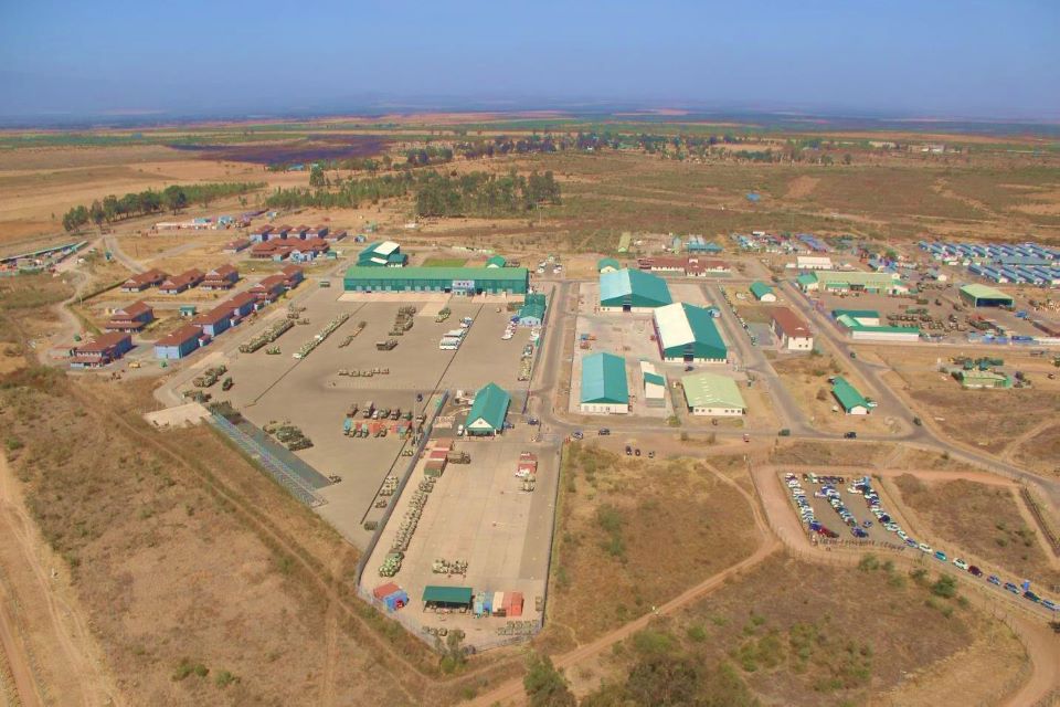 Aerial view of the new Nyati Barracks showing the breath of buildings on the site. 