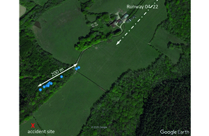 Figure 1 Partial ground track derived from ADS-B data