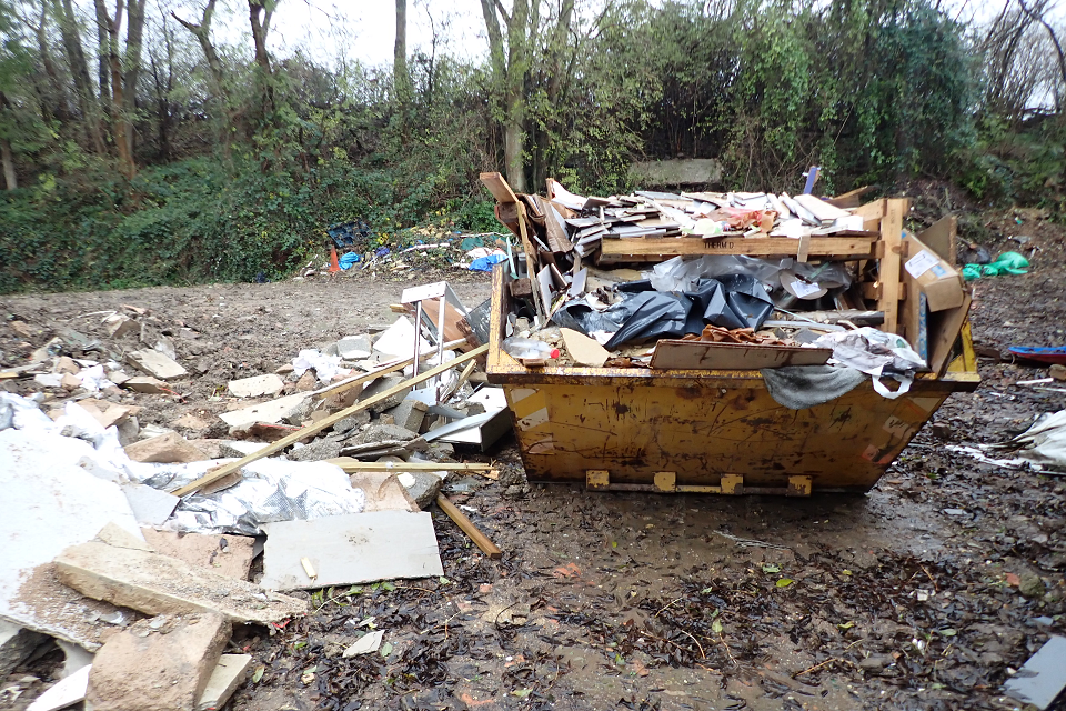 A messy site and skip.