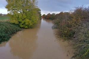 Flood water in Holderness Drain