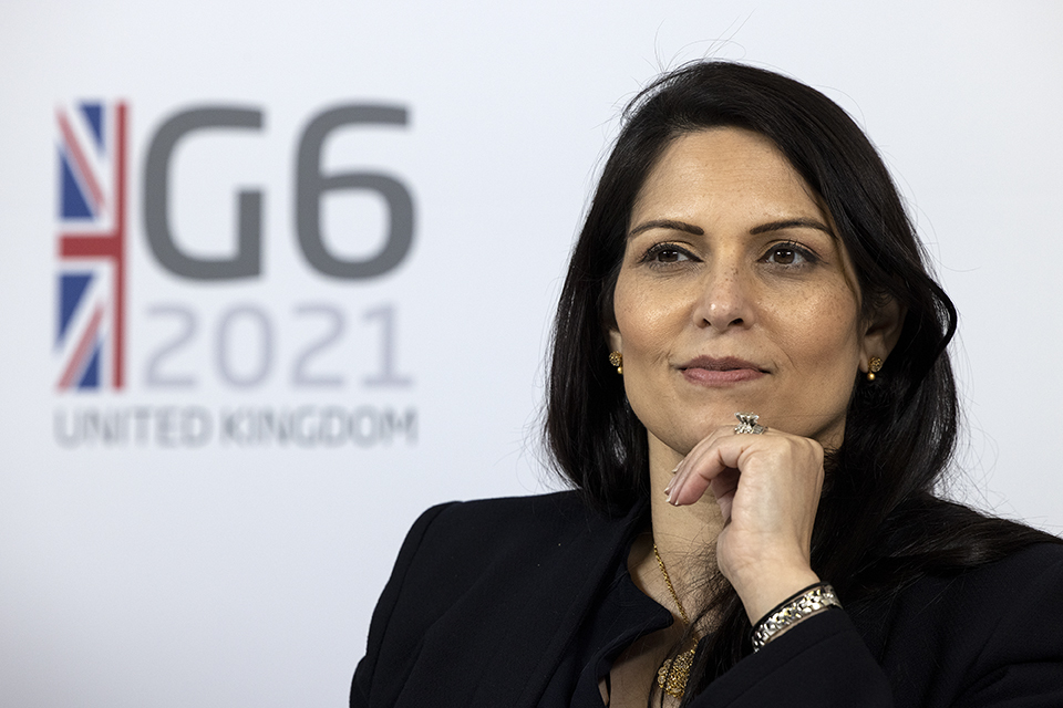Priti Patel leads G6 on security threats and illegal migration