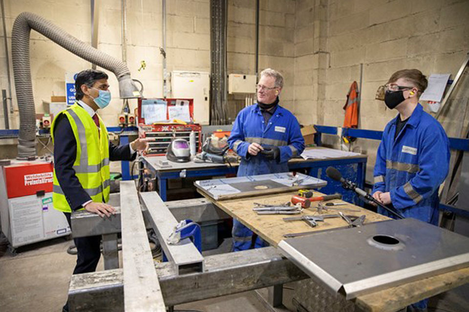Chancellor visits engineering firm to launch super deduction