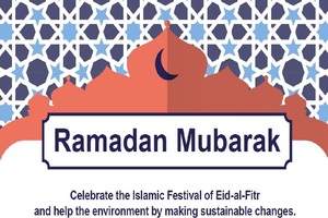 Part of a new poster encouraging those celebrating Eid al-Fitr to safeguard the environment