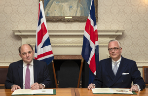 Defence Secretary Ben Wallace and Iceland’s Ambassador to the UK Sturla Sigurjónsson