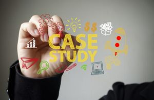 Case Study written behind glass