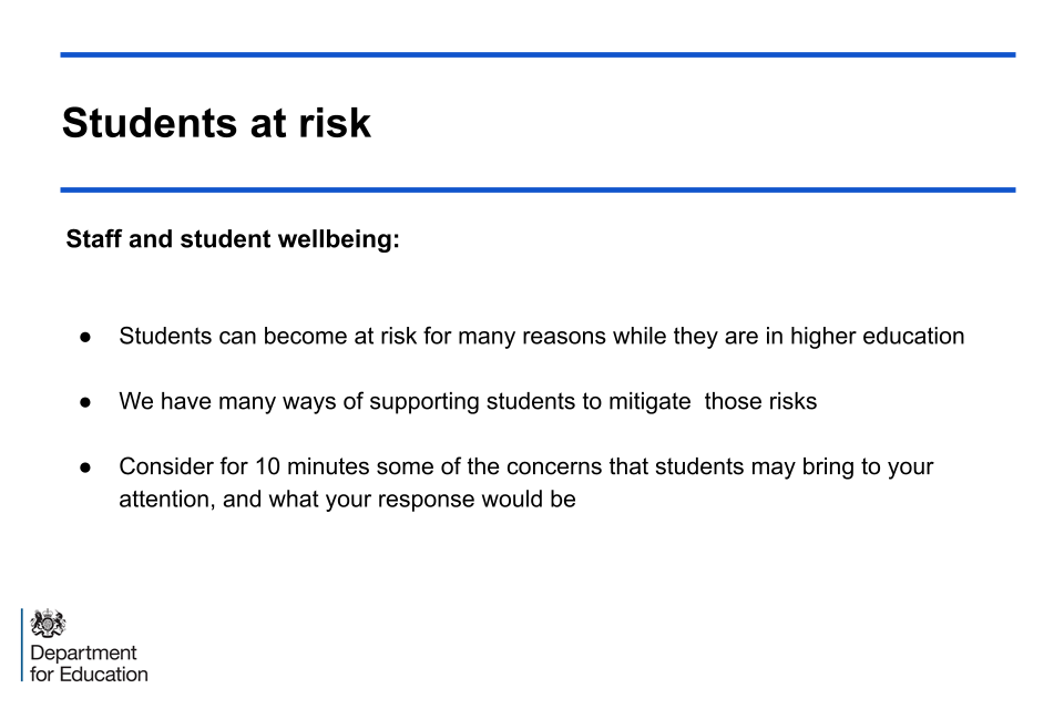 An image of slide 4: students at risk