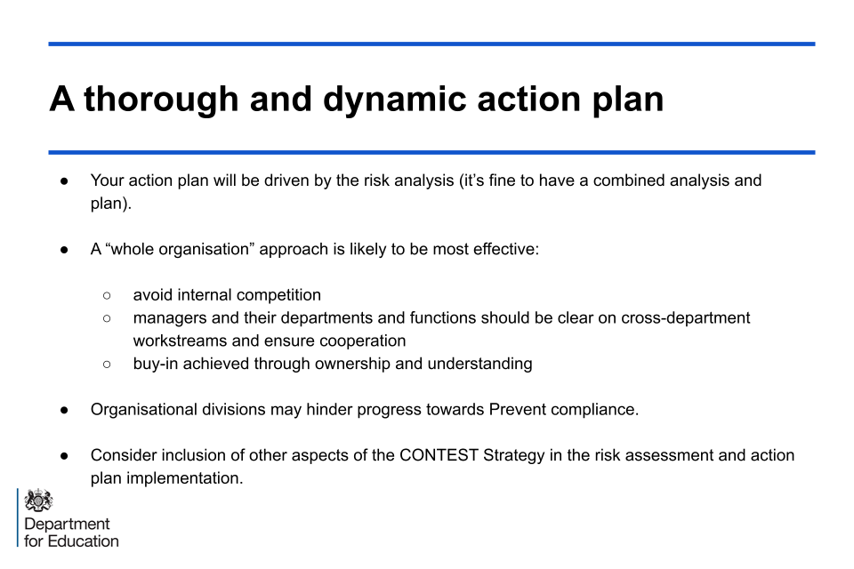 An image of slide 4: a thorough and dynamic action plan