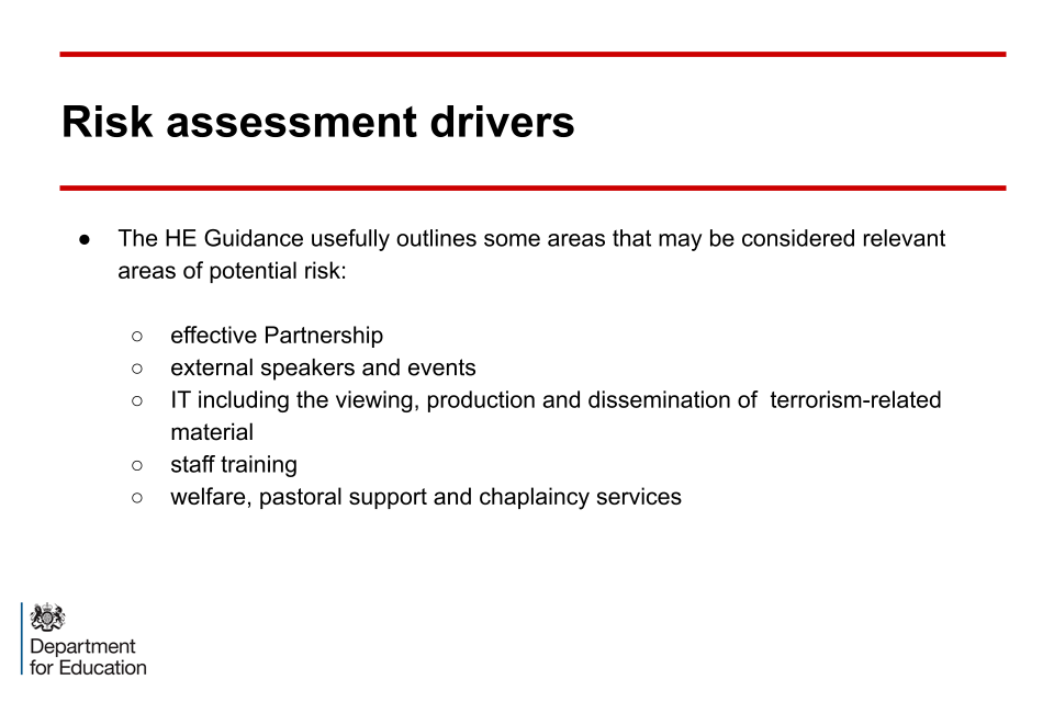An image of slide 10: risk assessment drivers