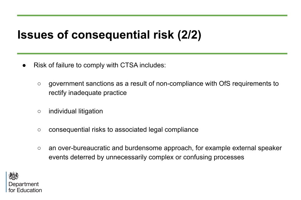 An image of slide 18: issues of consequential risk, slide 2 of 2