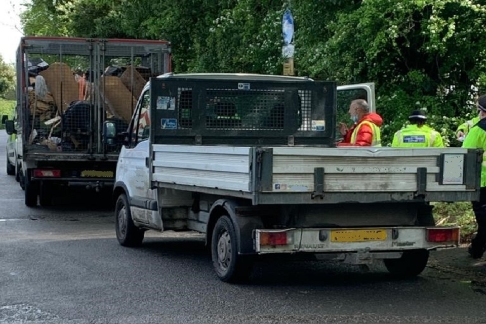 Road stop in Bexley halts illegal waste carriers