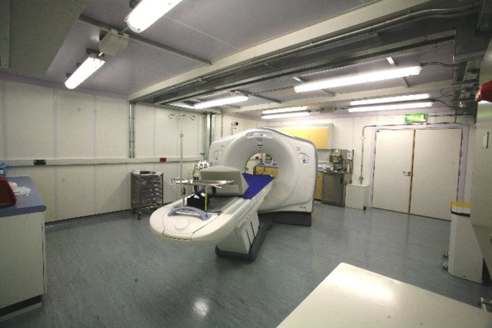 One of the twin CT scanner suites in Camp Bastion