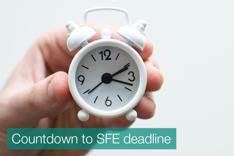 Countdown for returning students to reapply for student finance in England