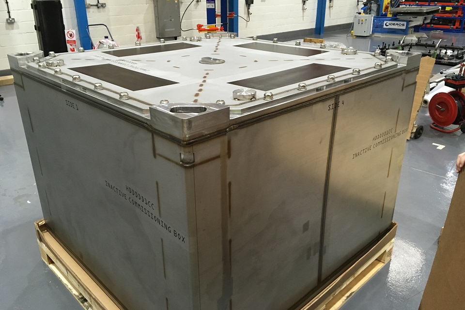 An example of a container used on the Sellafield site to store nuclear waste