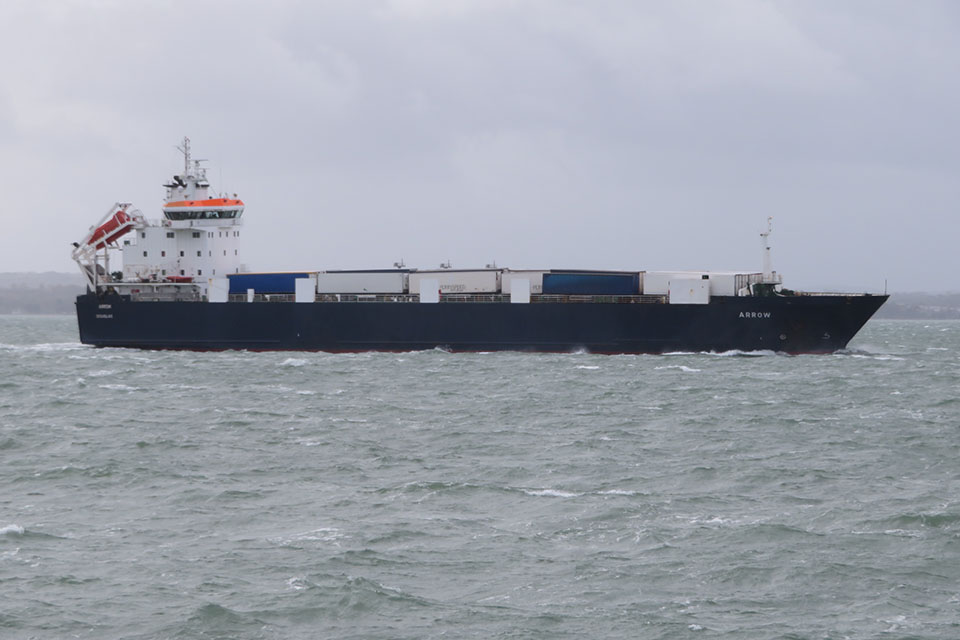 The ro-ro freight ferry Arrow at sea