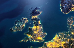 UK at night