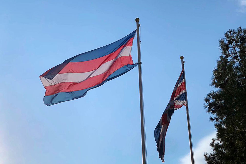 On International Trans Day of Remembrance on 20 November 2020, the UK flew the trans flag at our missions across China for the first time.