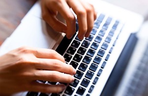 Hands on computer keyboard