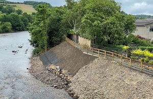 Image shows the completed repair work at Haydon Bridge