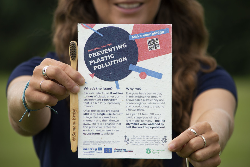 Team GB athletes to fly the ‘preventing plastic pollution’ flag