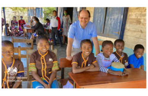 David Ashley and pupils