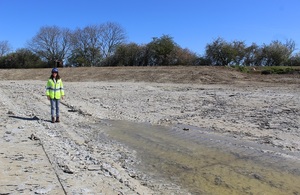 Project Manager Barbara Rumble on site at Swaton.