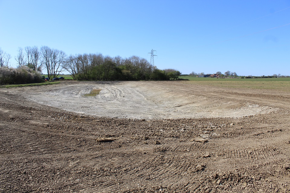 One of the attenuation ponds.