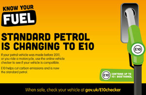 Standard petrol is changing to E10.