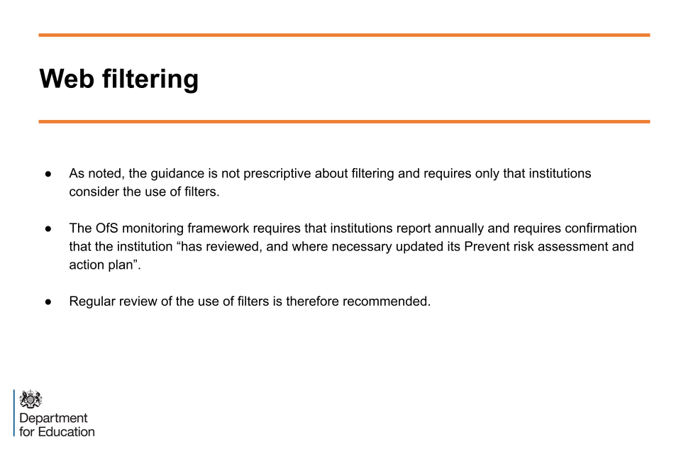 Image of slide 4: web filtering