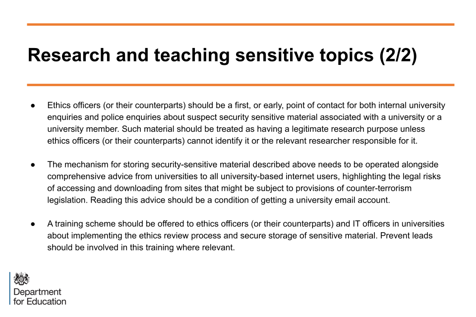 Image of slide 10: research and sensitive topics (2 of 2)