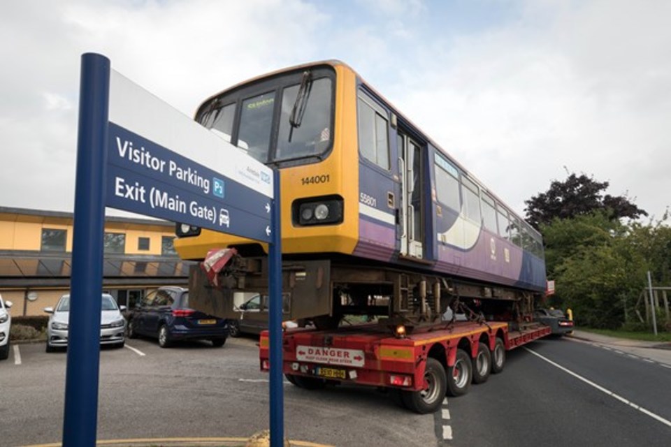Pacer train becomes family support centre for Airedale Hospital