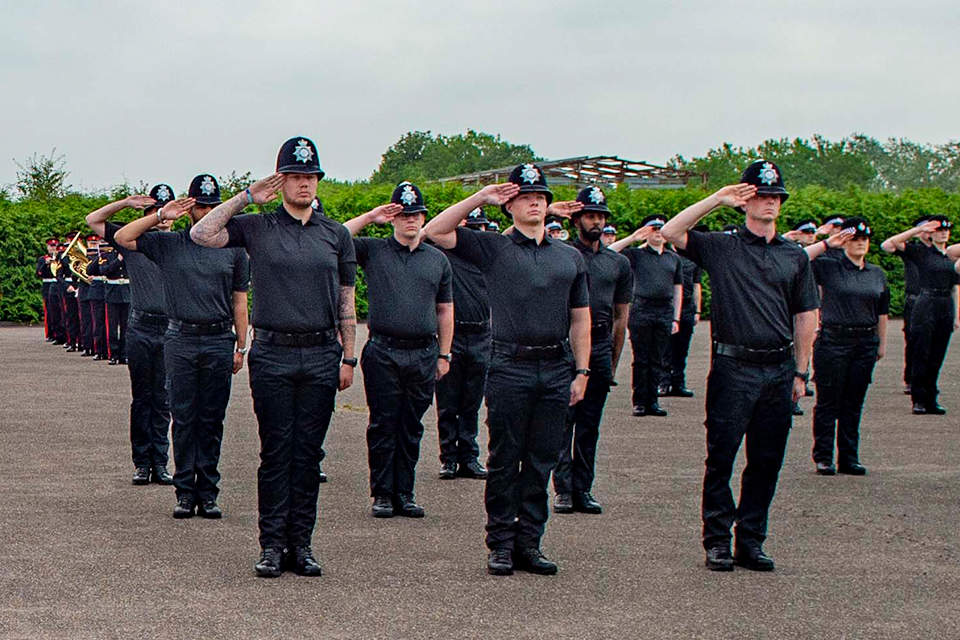 Special 50th Anniversary pass out event for Ministry of Defence Police new recruits