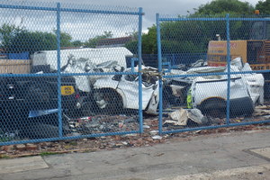 Scrapped cars at The Old Coal Yard site in Billingham