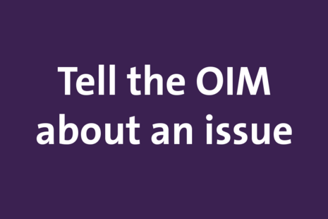 Tell the OIM about an issue