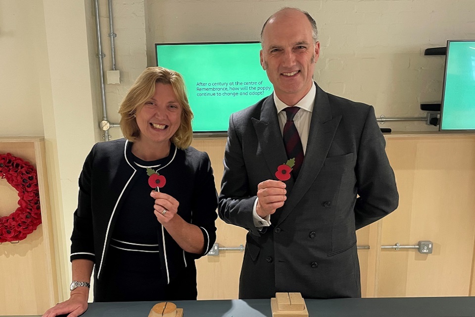 Veterans’ Minister and OVA Director discuss ex Forces employment support at The Poppy Factory