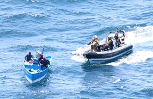The suspect craft is intercepted by the US Coast Guard Law Enforcement Detachment