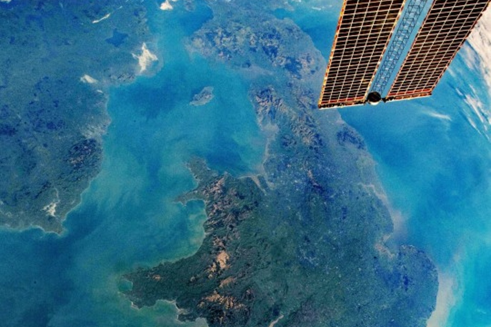 View of the UK from the International Space Station.