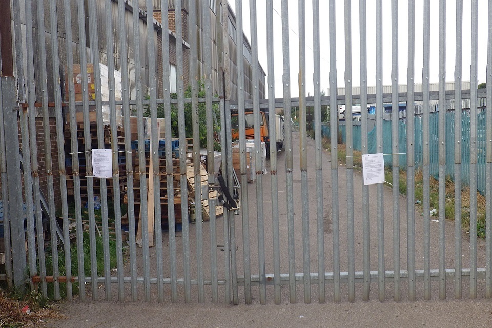 North East fire risk waste site closed down