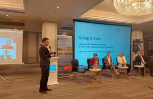 HMA John Gallagher making opening remarks at the “Going Green” conference held in Armenia