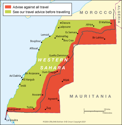 western sahara travel restrictions