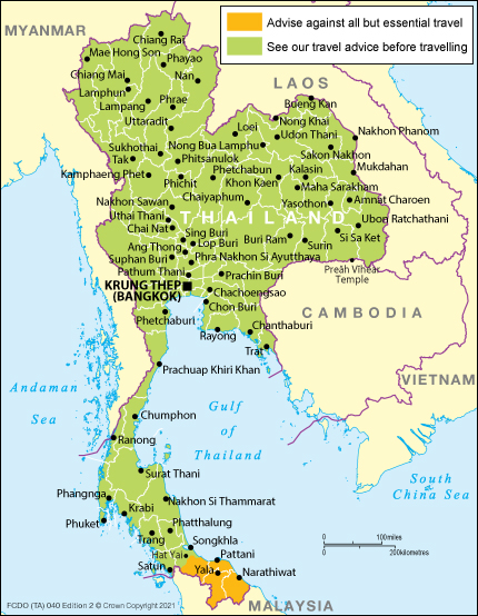 thailand travel advisories