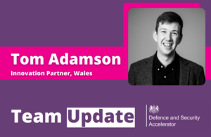 Tom Adamson joins DASA as the Innovation Partner for Wales