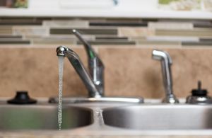 sink with running water