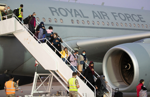 These flights are the first military relocation of eligible Afghans and British nationals since the end of the evacuation from Kabul