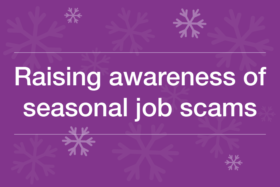 DBS continues work with JobsAware to raise awareness of seasonal job scams