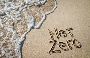 Net Zero Written in Sand