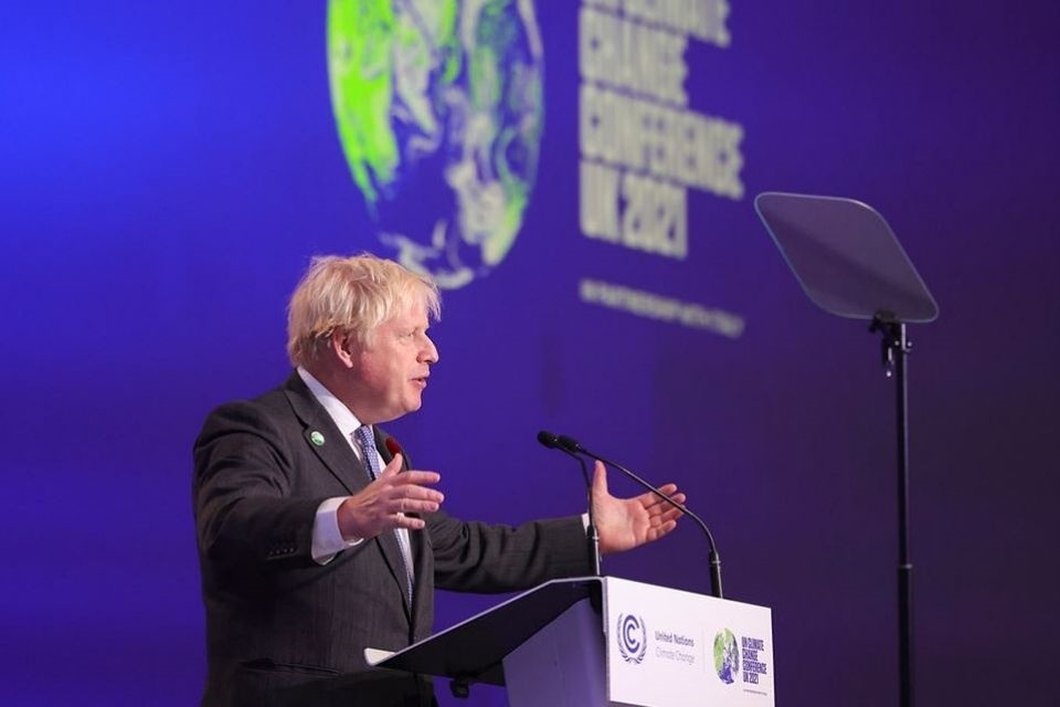 PM Boris Johnson at COP26