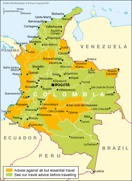 uk gov travel colombia