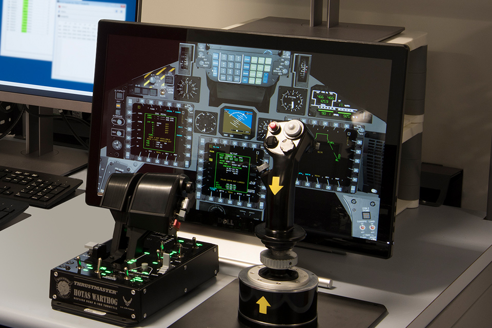 Avionics equipment being tested in the lab