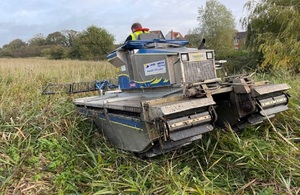 The Truxor cutting down vegetation.